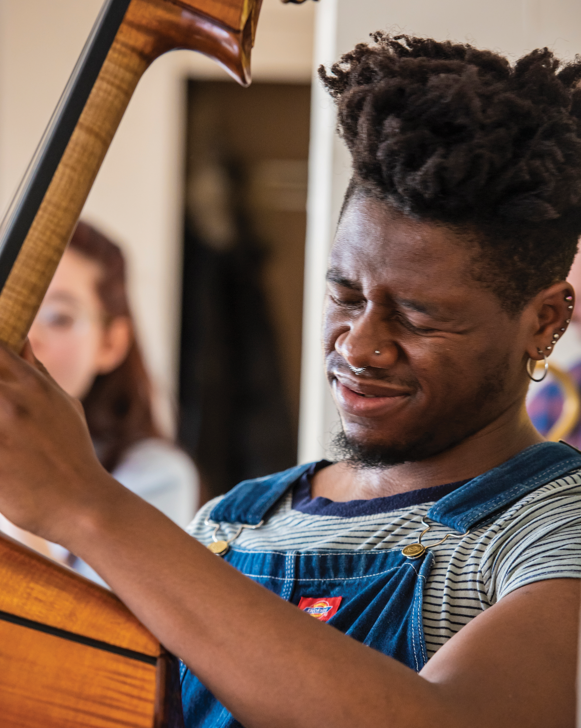 Young Prep students practice violin 